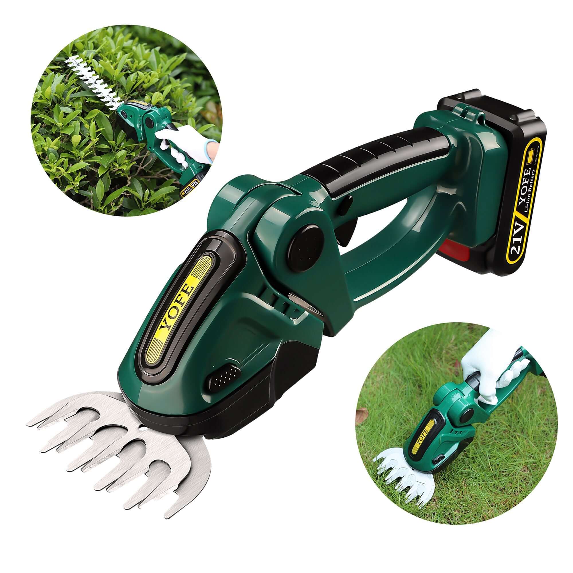 Cordless Hedge Trimmer (+2 FREE Batteries)