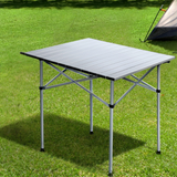 Weisshorn Folding Camping Table | 70CM Roll Up Outdoor Picnic BBQ Aluminium Desk