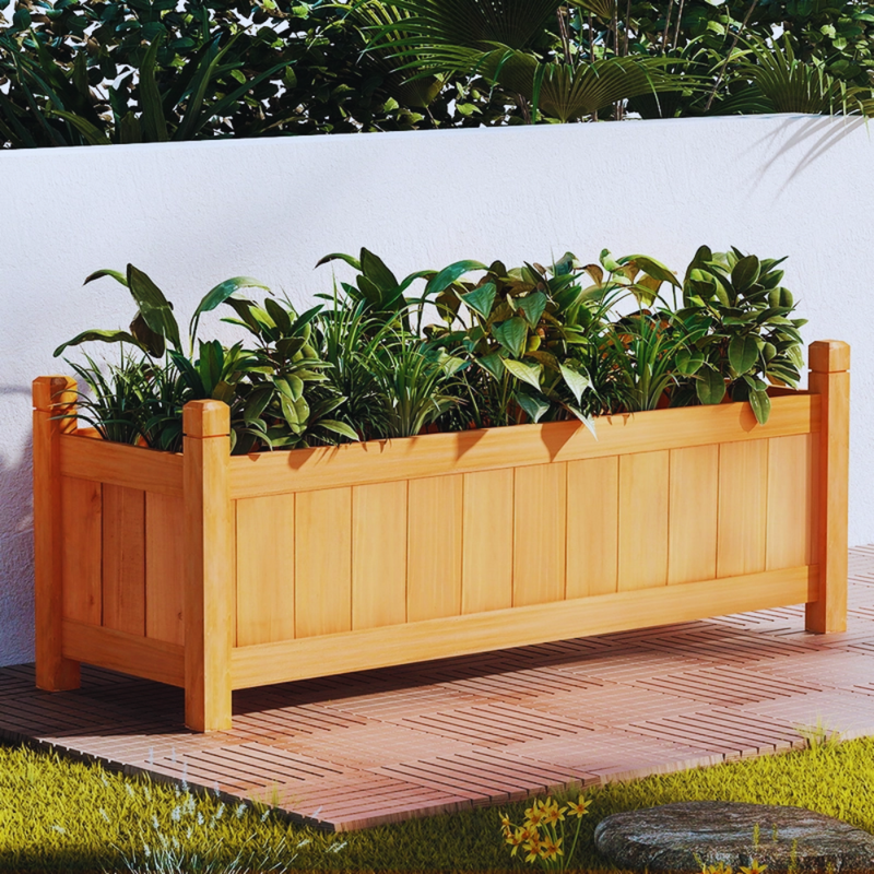 Greenfingers Wooden Raised Garden Bed 90x30x33cm Planter Box