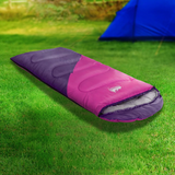 Weisshorn Kids Sleeping Bag | Single 172cm Thermal Camping Hiking Pink