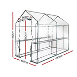 Greenfingers Walk-In Transparent Greenhouse 1.2x1.9x1.9M Tunnel Garden Shed with 4 Shelves