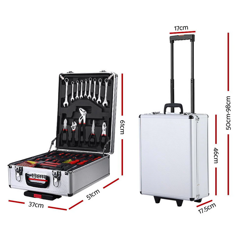 Giantz 786pcs Tool Kit Trolley Case Mechanics Box Portable DIY Set