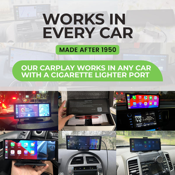 10-Inch Wireless Apple CarPlay & Android Auto Touchscreen Car Display (2025 Model)