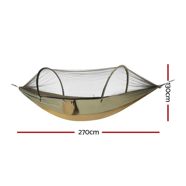 Gardeon Outdoor Hammock Chair with Metal Stand - Black Patio Furniture