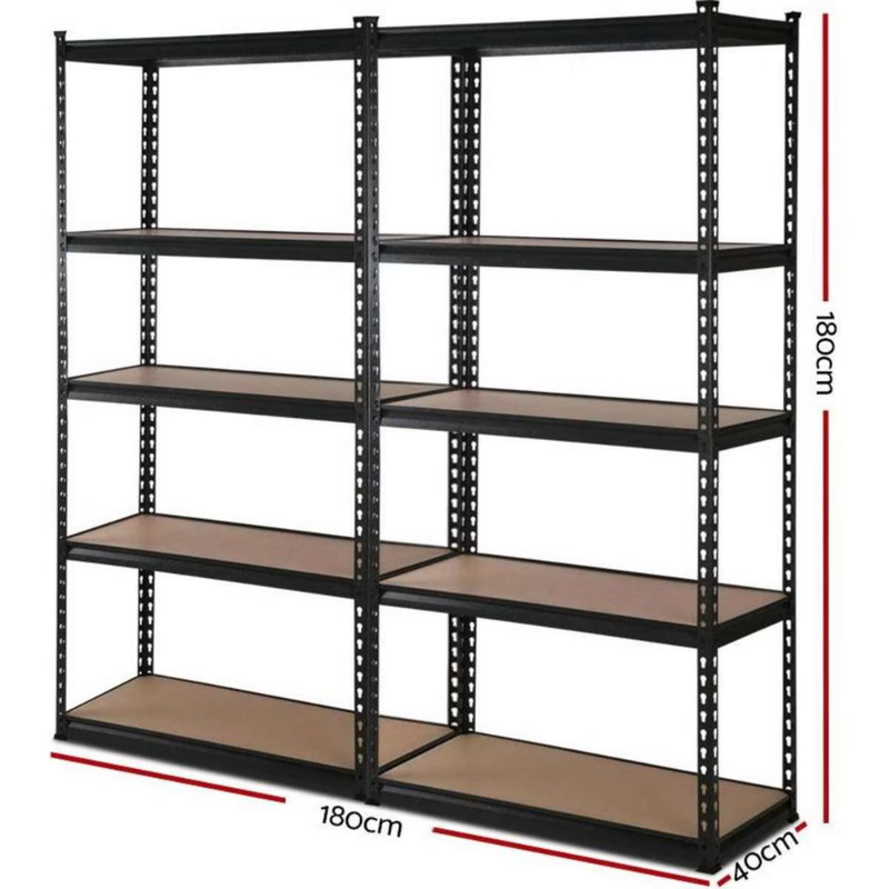 Giantz 2x1.8M Garage Shelving - Warehouse Rack Pallet Racking Storage Shelves, Black