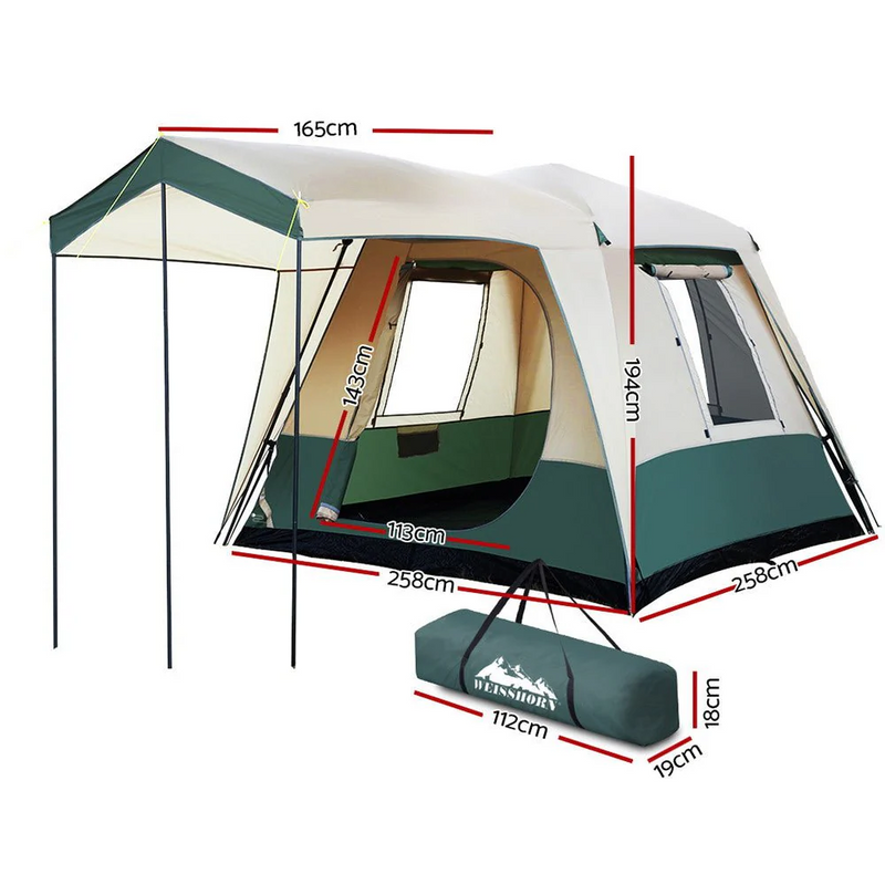 Weisshorn Instant Up Camping Tent | 4 Person Pop-Up Dome Tent for Family Hiking and Camping