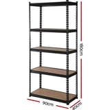 Giantz 4x1.8M Garage Shelving - Warehouse Rack Pallet Racking Storage Shelves, Black