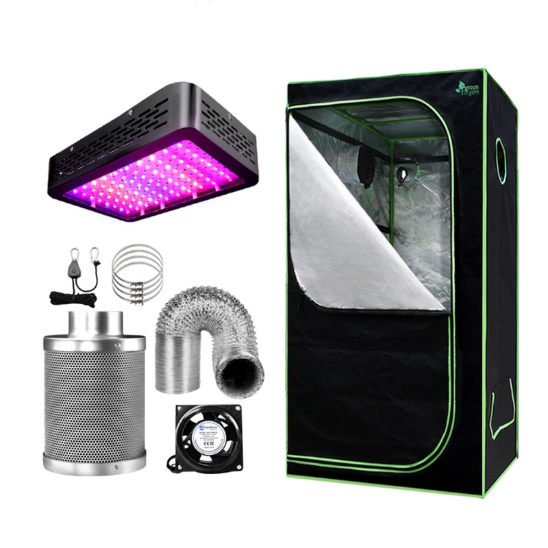 Greenfingers Grow Tent Light Kit 80x80x160CM | 1000W LED Full Spectrum with 4" Vent Fan