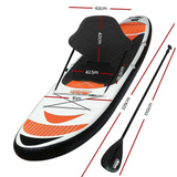 Weisshorn Stand-Up Paddle Board | Inflatable SUP with Adjustable Paddle and Kayak Seat Red