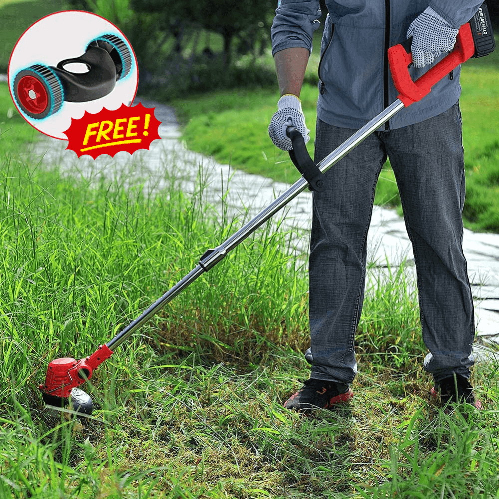 Electric 3-in-1 Lawn Mower & Grass Trimmer | Cordless Whipper Snipper with Blades