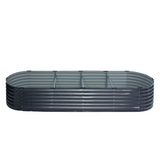 Greenfingers Galvanized Raised Garden Bed 320x80x42cm Oval Planter Box