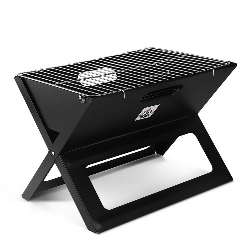 Grillz BBQ Grill Charcoal Smoker | Foldable Portable BBQ for Camping & Outdoor Cooking