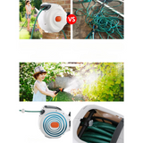 Greenfingers Retractable Hose Reel with 5-Setting Spray Gun and Auto Rewind