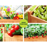 Greenfingers Wooden Raised Garden Bed 90x30x33cm Planter Box