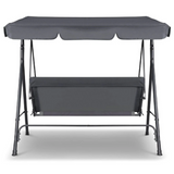 Milano 3-Seater Outdoor Swing Bench with Canopy - Grey Garden Hammock Chair