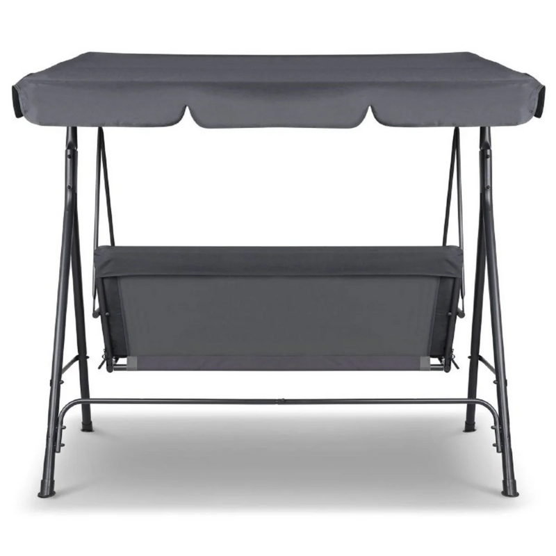 Milano 3-Seater Outdoor Swing Bench with Canopy - Grey Garden Hammock Chair