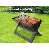 Grillz BBQ Grill Charcoal Smoker | Foldable Portable BBQ for Camping & Outdoor Cooking