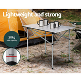 Weisshorn Folding Camping Table | 70CM Roll Up Outdoor Picnic BBQ Aluminium Desk