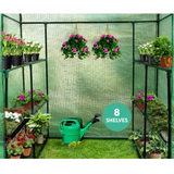 Greenfingers Walk-In Greenhouse 1.4x1.55x2M Tunnel Plant Garden Shed with 8 Shelves