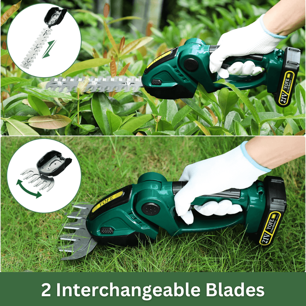 Cordless Hedge Trimmer (+2 FREE Batteries)