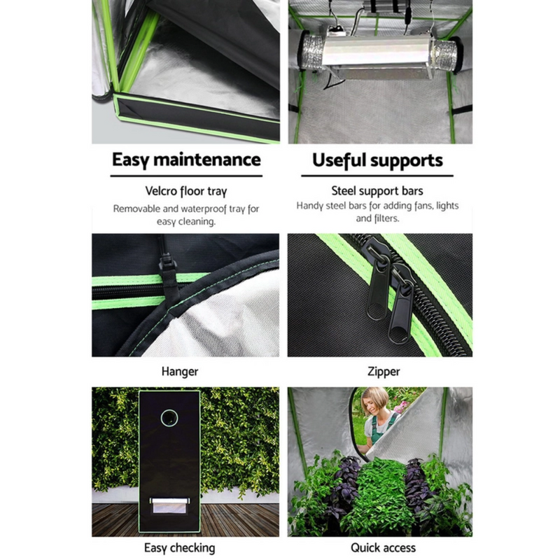 Greenfingers Grow Tent 90x90x180CM | Hydroponics Kit Indoor Plant Room System