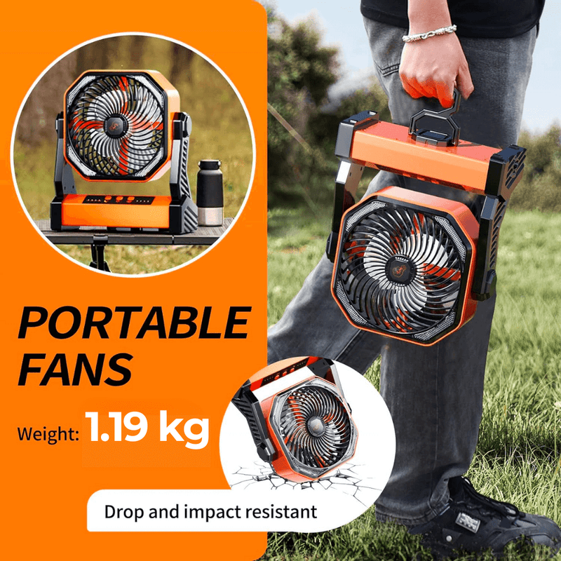 3-In-1 Cordless & Travel-Friendly Powerful Camping Fan
