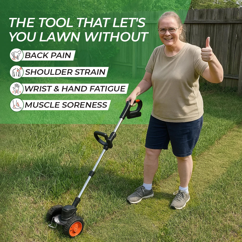Lawn Edging Using Weed Wacker To Mow Lawn 3-in-1 Cordless Electric