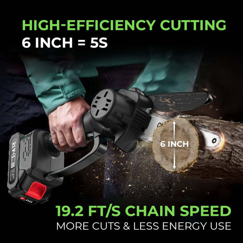 2-in-1 Cordless 6-Inch Telescopic Chainsaw (+2 FREE Batteries)