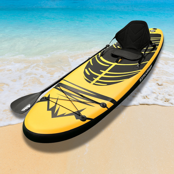 Weisshorn 10.6ft Inflatable Stand Up Paddle Board | SUP Surfboard Kayak Surf Yellow