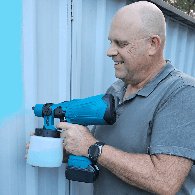 Cordless Paint Sprayer 2 FREE Batteries Outdoor Tool Box